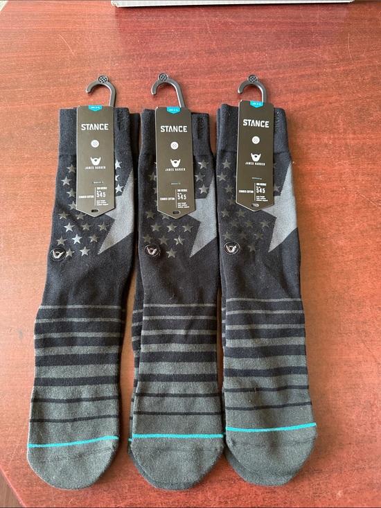 Stance Other - #142, NWT Stance Men’s Black and Gray Star & Stripe Crew Socks - 3 Pack